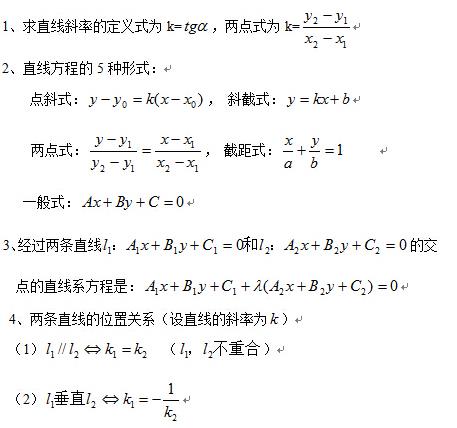 17考研联考初数知识点解析:平面解析几何 17考研联考初数知识点解析:平面解析几何